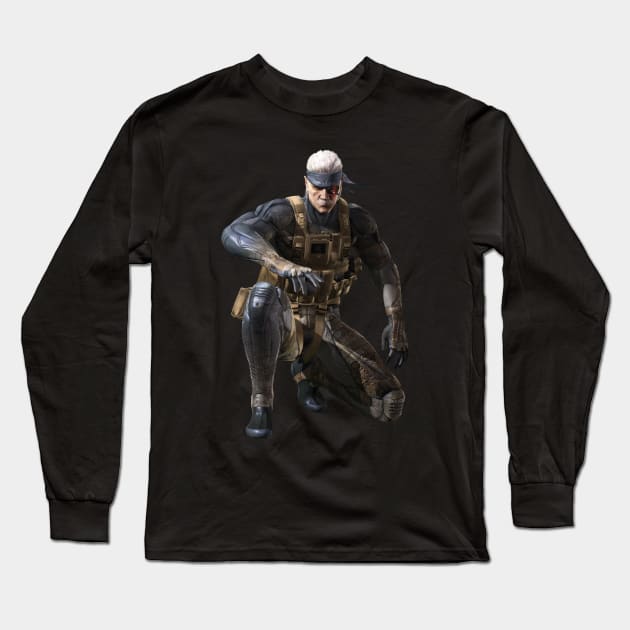 Old Snake Art | Metal Gear Solid 4 Long Sleeve T-Shirt by Zalbathira